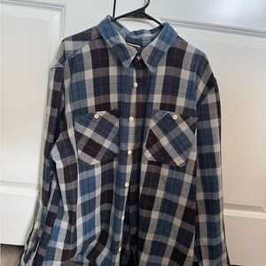 The North Face Blue and Black Checkered Shirt